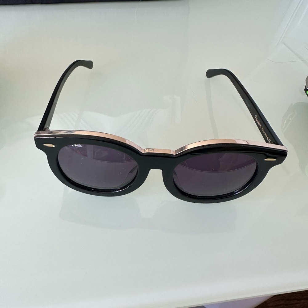 Karen Walker Black and gold Super Duper Thistle alternative fit sunglasses - Picture 5 of 9